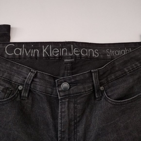 Calvin Klein | Faded Black Straight Leg Stretch Jeans - Picture 5 of 10